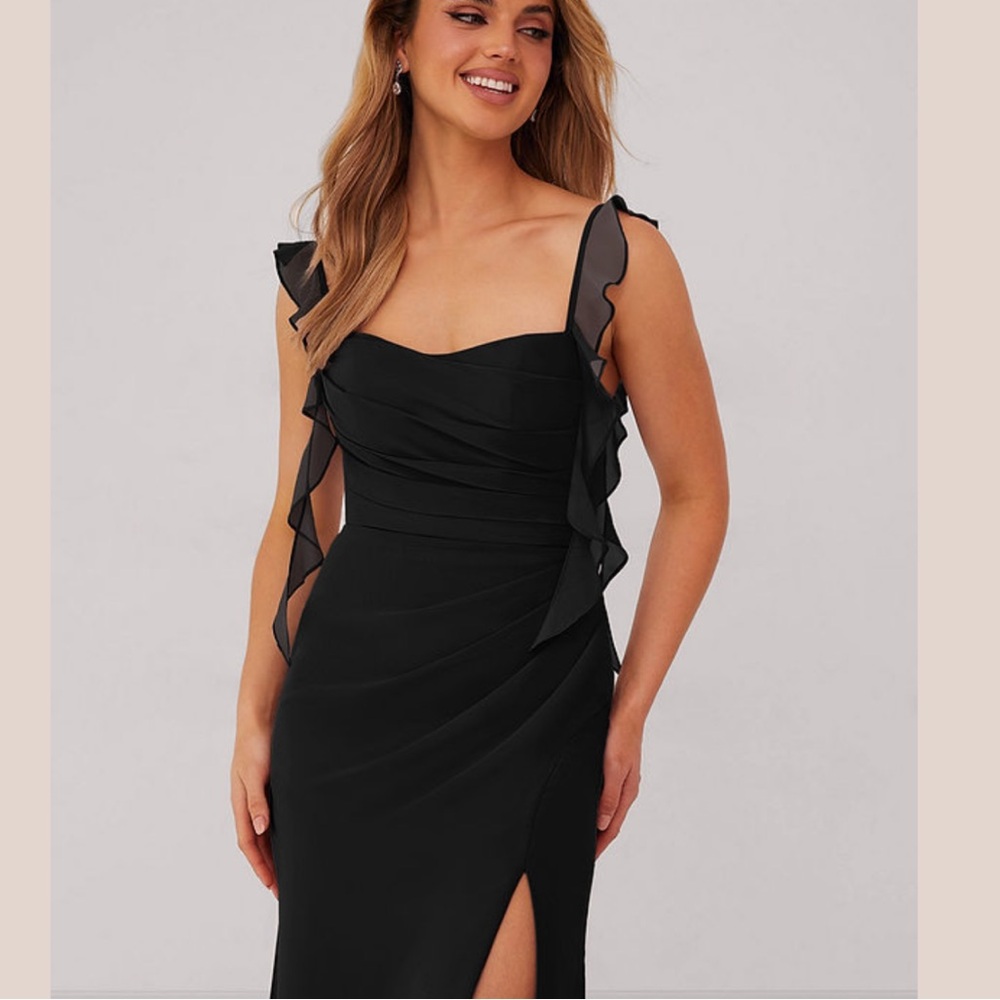 Azazie Black Maxi Dress for Bridesmaids or Wedding Guests